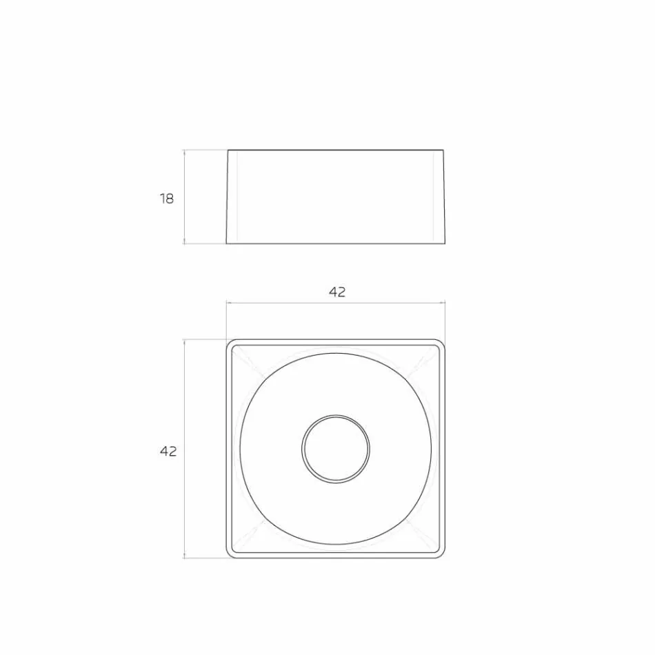 Firkantet moderne bordtaske lavet i Italien, Forino Viadurini