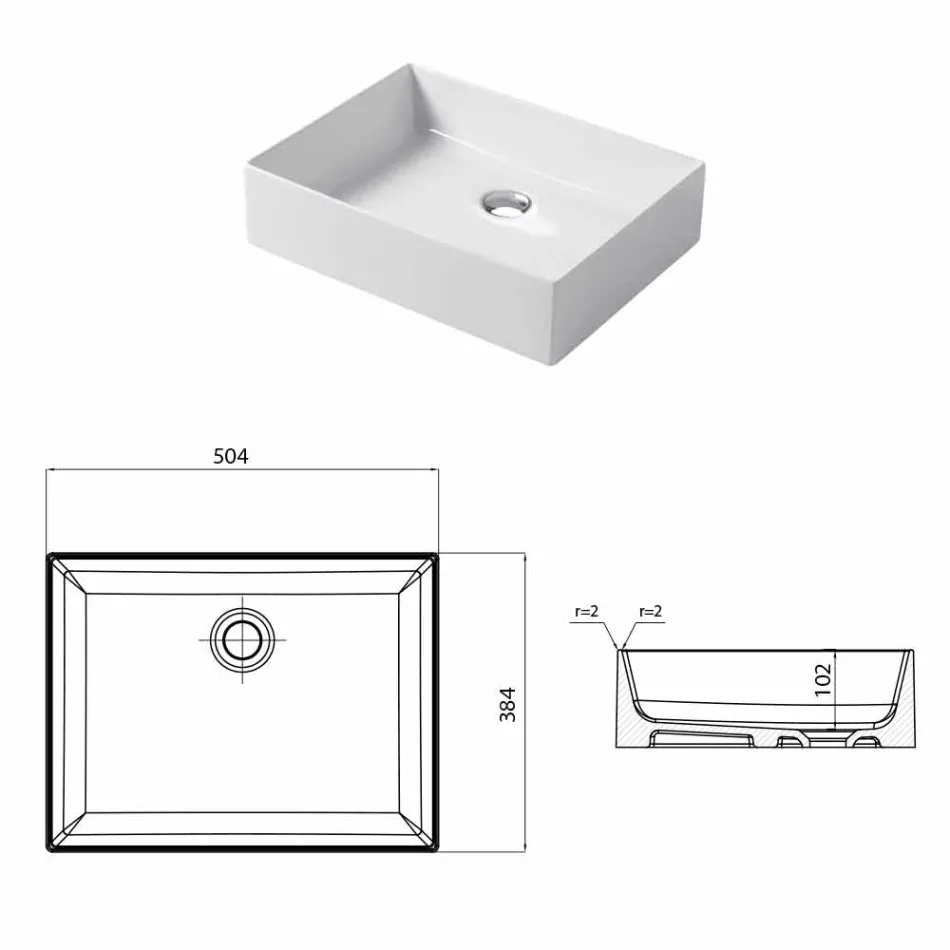 Design servant i hvid keramik eller farvet Leivi Viadurini