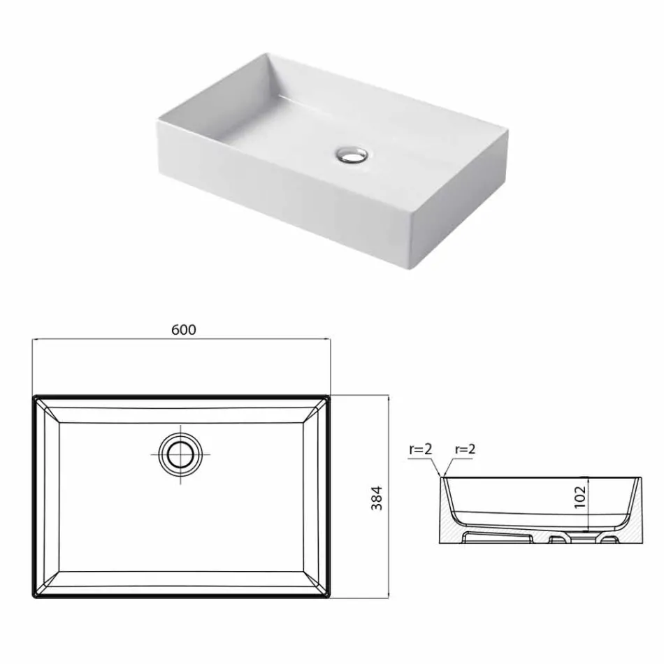 Design servant i hvid keramik eller farvet Leivi Viadurini