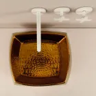 Designer håndvask i bronze keramik lavet i Italien Simon Viadurini