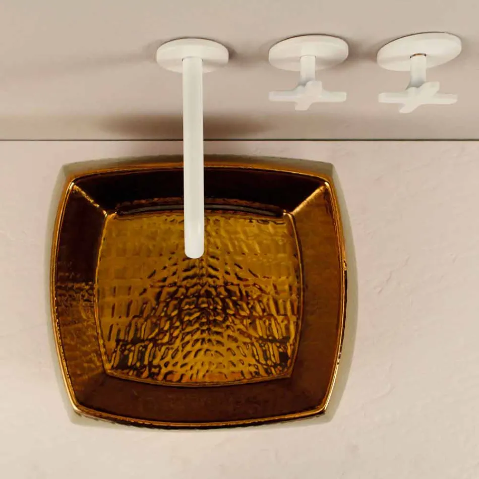 Designer håndvask i bronze keramik lavet i Italien Simon Viadurini