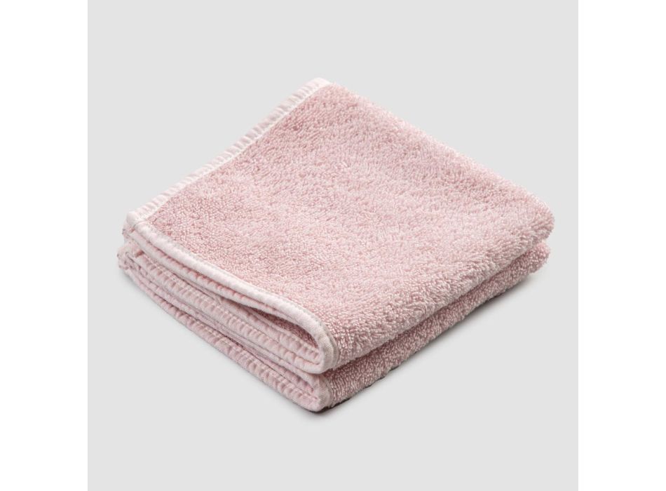 Badehåndklæde til gæster i terry med blandet linned kant 6 stykker - kam Viadurini