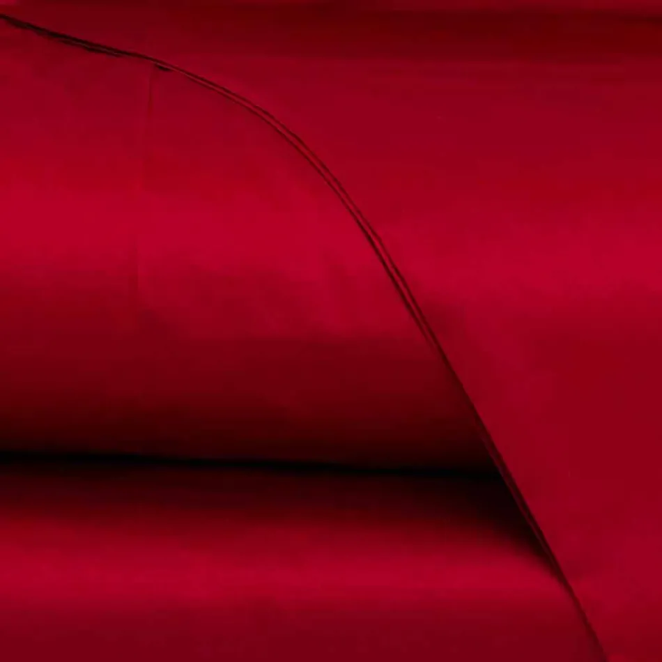 Satinplader i bomuld til ensfarvet dobbeltseng - Freesia Viadurini