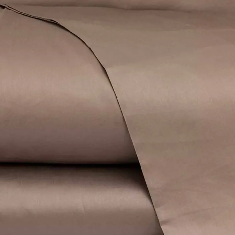 Satinplader i bomuld til ensfarvet dobbeltseng - Freesia Viadurini