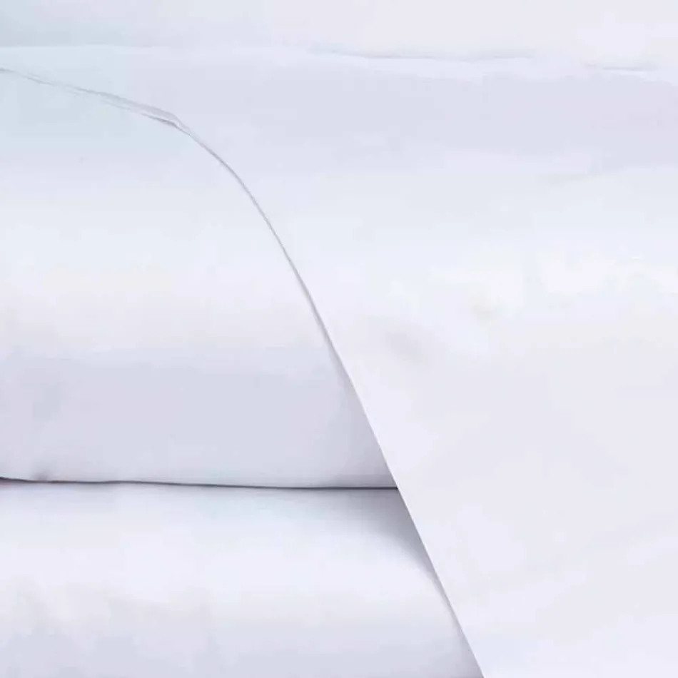 Satinplader i bomuld til ensfarvet dobbeltseng - Freesia Viadurini