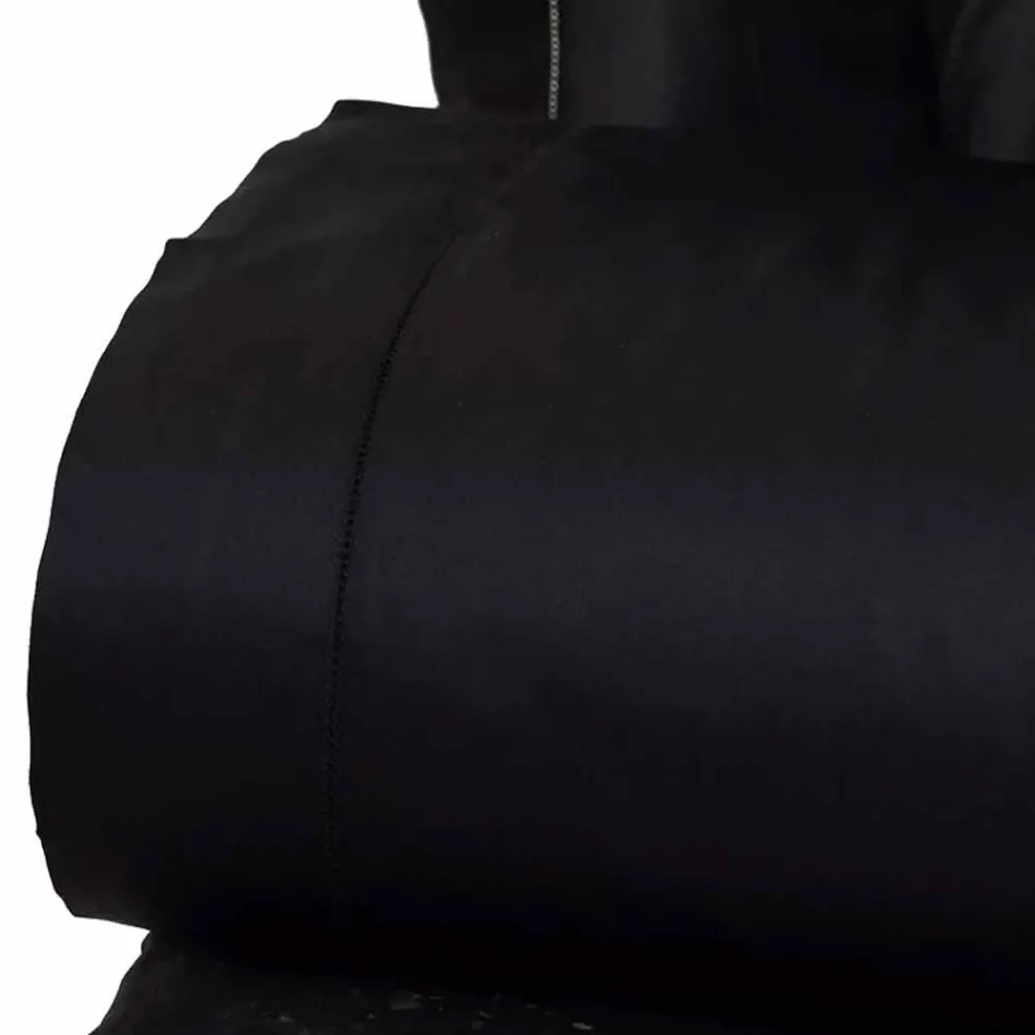 Satinplader i bomuld til ensfarvet dobbeltseng - Freesia Viadurini