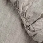 Dobbelt pasformslagner i sort linned, smør eller gammelt kridt - Fiumano Viadurini