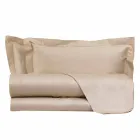 Ensfarvet ark komplet i bomuldssatin til dobbeltseng - Hibiscus Viadurini