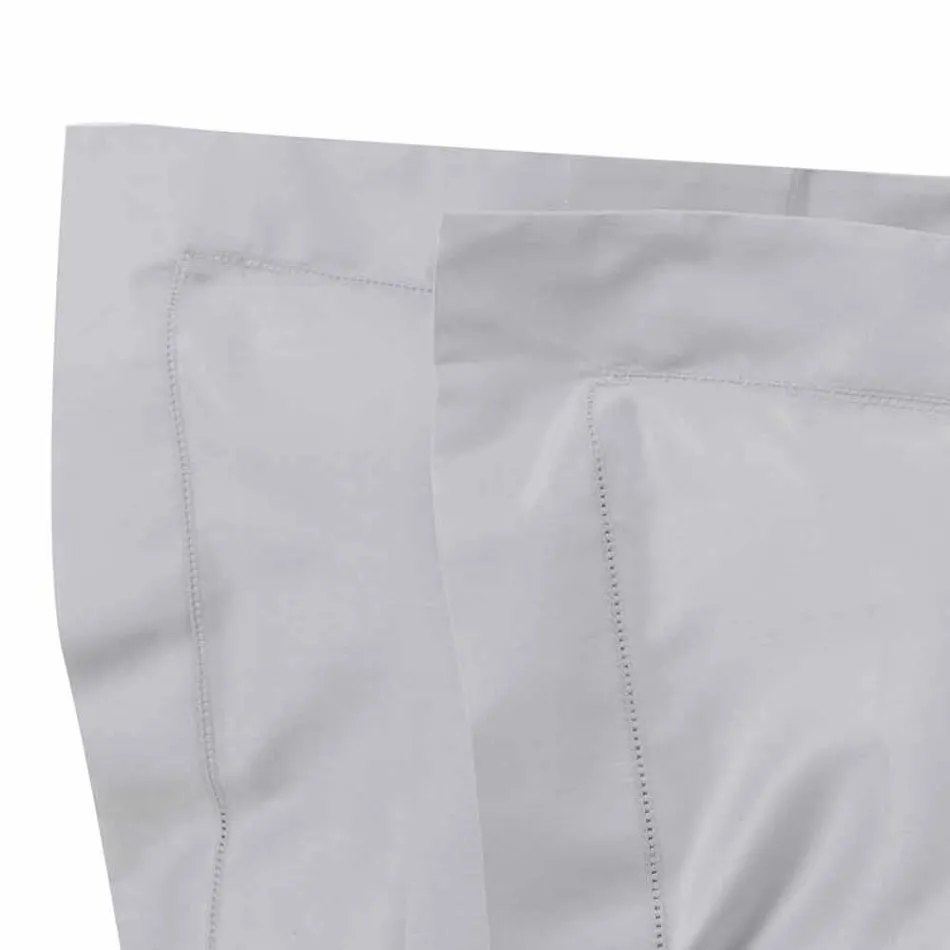 Ensfarvet ark komplet i bomuldssatin til dobbeltseng - Hibiscus Viadurini