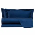 Ensfarvet ark komplet i bomuldssatin til dobbeltseng - Hibiscus Viadurini