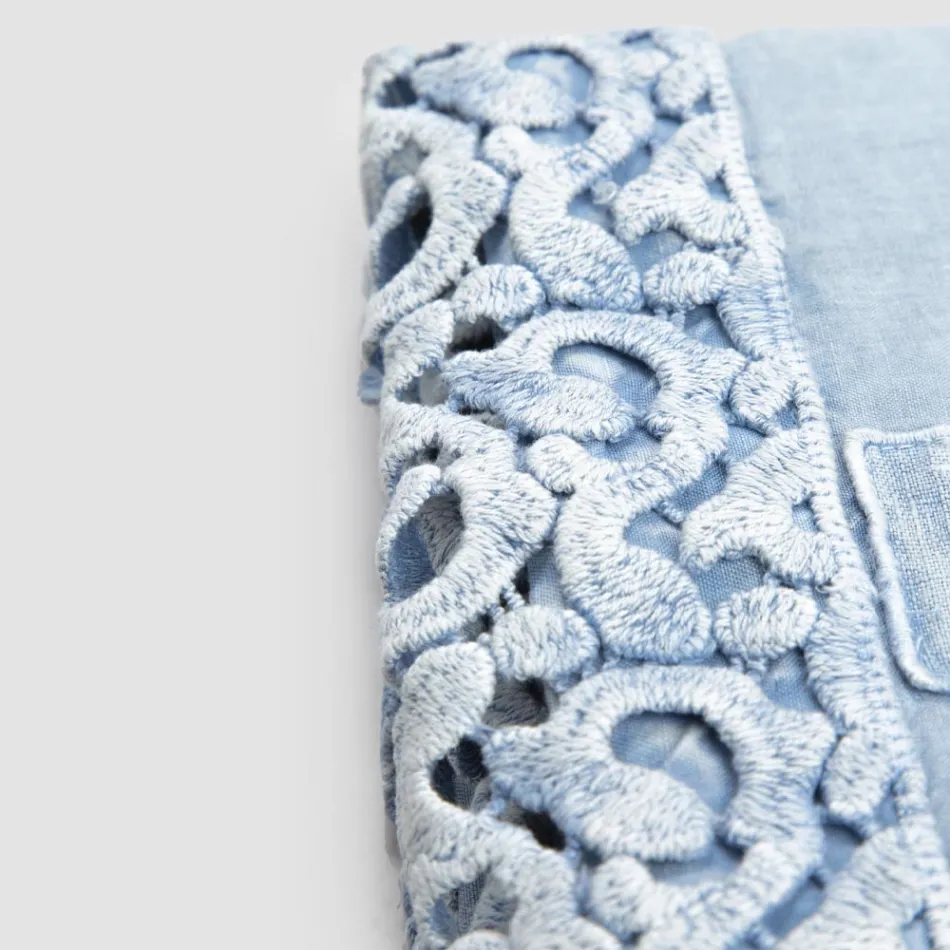 Dobbeltsengetøj i hør med Poema-blonde, 3 finish - Dulcis Viadurini