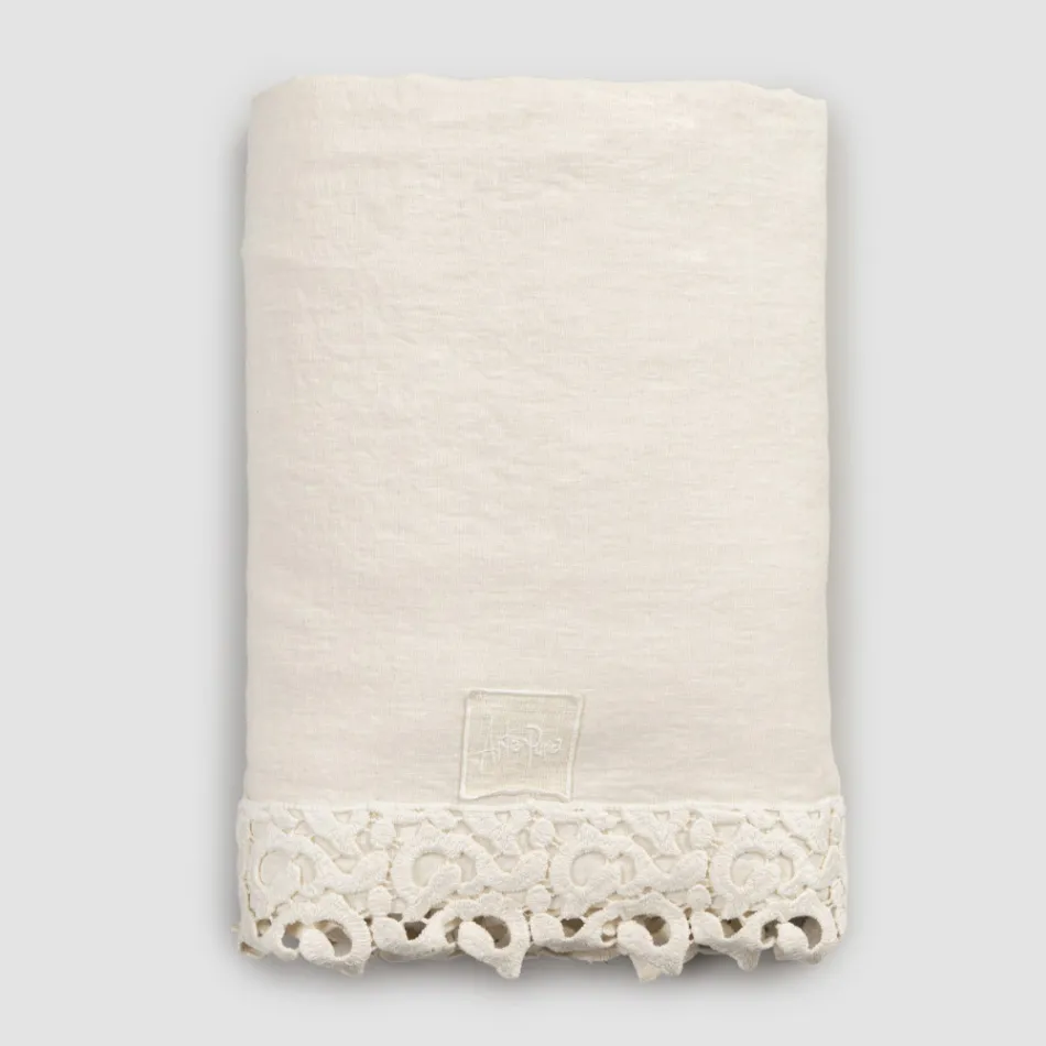 Dobbeltsengetøj i hør med Poema-blonde, 3 finish - Dulcis Viadurini