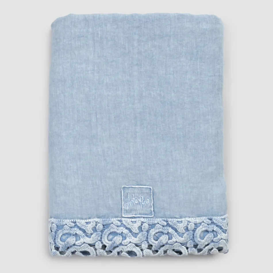 Dobbeltsengetøj i hør med Poema-blonde, 3 finish - Dulcis Viadurini