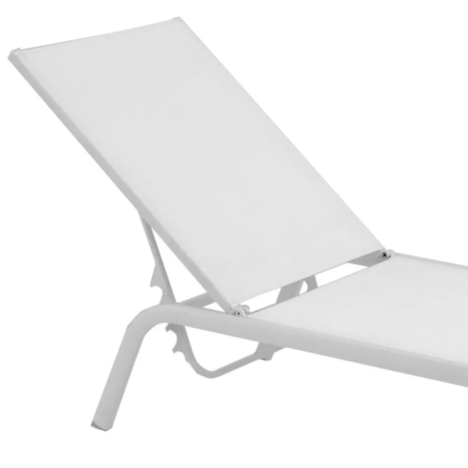 Havesolsenge i malet aluminium og tekstilen, 2 stk - Bunny Viadurini