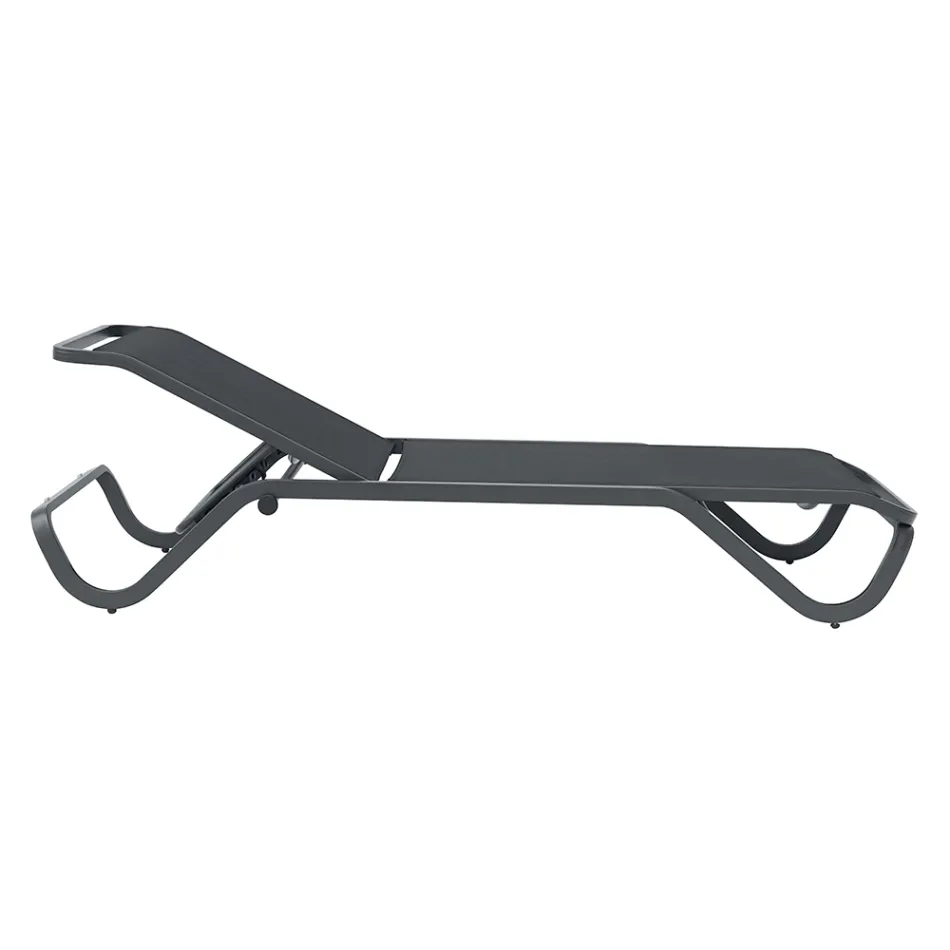 Solaya 194x65 cm udendørs liggestol i aluminium og textilene Viadurini