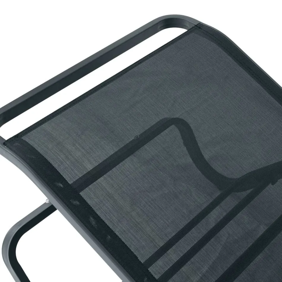 Solaya 194x65 cm udendørs liggestol i aluminium og textilene Viadurini