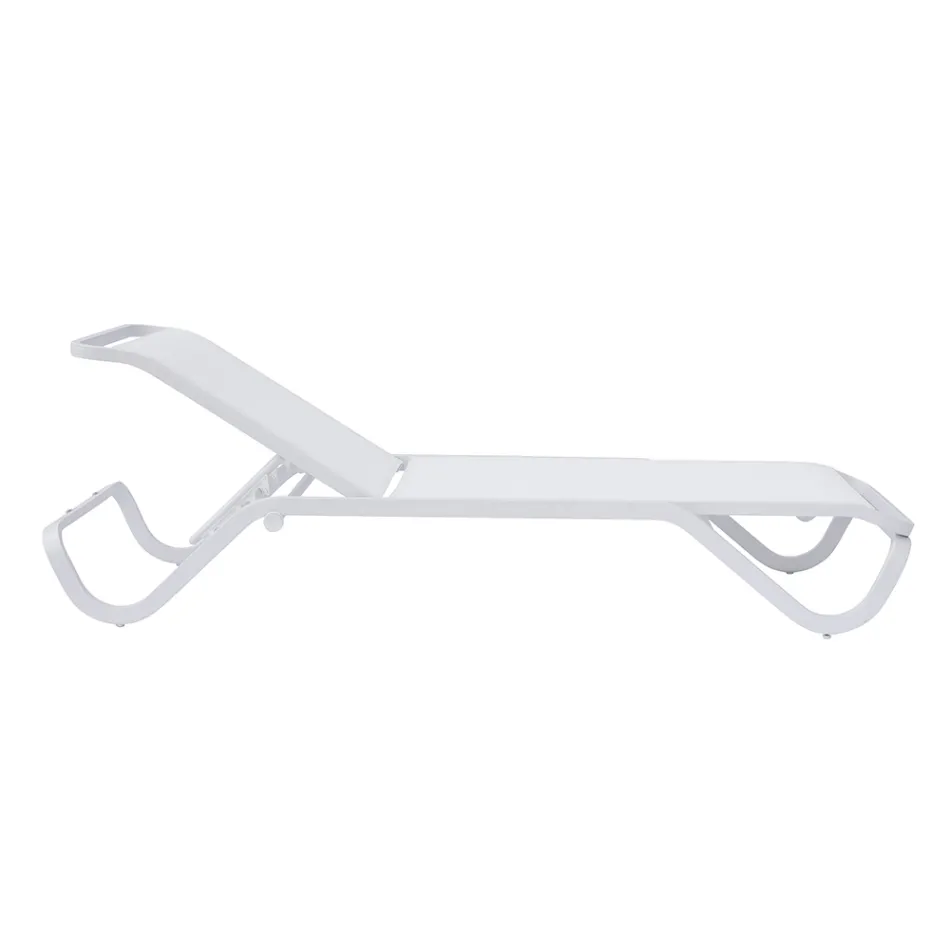 Solaya 194x65 cm udendørs liggestol i aluminium og textilene Viadurini