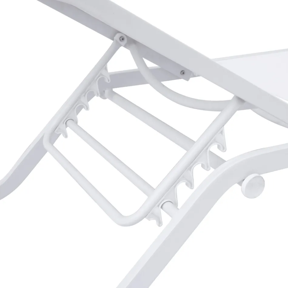 Solaya 194x65 cm udendørs liggestol i aluminium og textilene Viadurini