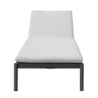 205x76 cm udendørs solseng i aluminium med hynde - Tessara Viadurini