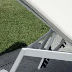 205x76 cm udendørs solseng i aluminium med hynde - Tessara Viadurini