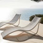 Udendørs chaiselong solseng, hvid eller ecru plast 4 stykker - Ibiza fra Vondom Viadurini