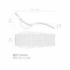 Udendørs chaiselong solseng, hvid eller ecru plast 4 stykker - Ibiza fra Vondom Viadurini