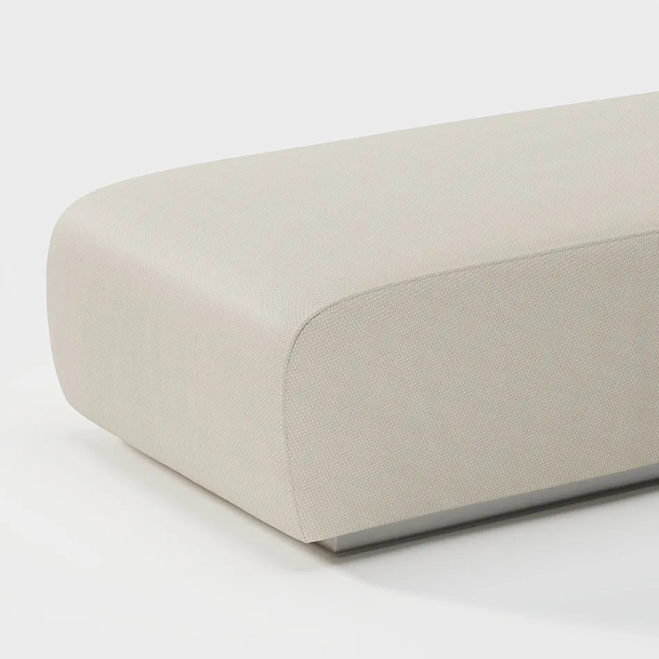 Udendørs solseng med polstring i drænende gummi Fremstillet i Italien - Bahias Viadurini