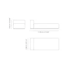 Udendørs solseng med polstring i drænende gummi Fremstillet i Italien - Bahias Viadurini