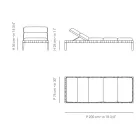 Udendørs liggestol med stel af teaktræ lavet i Italien - Briga Viadurini