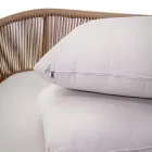 Udendørs liggestol med teakstel, reb og hynder - Telt Viadurini