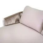 Udendørs liggestol med teakstel, reb og hynder - Telt Viadurini