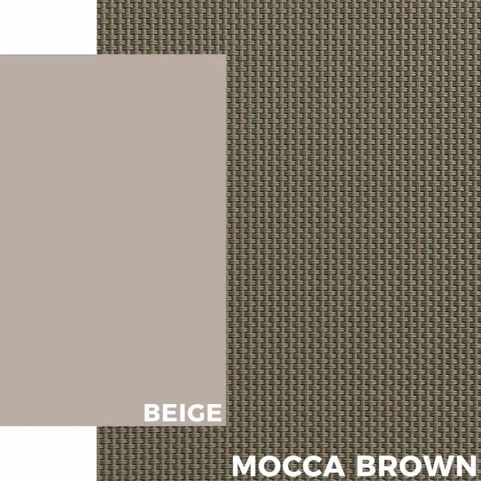 Udendørs solbad i aluminium med hjul og armlæn Moderne Design - Karmine Viadurini