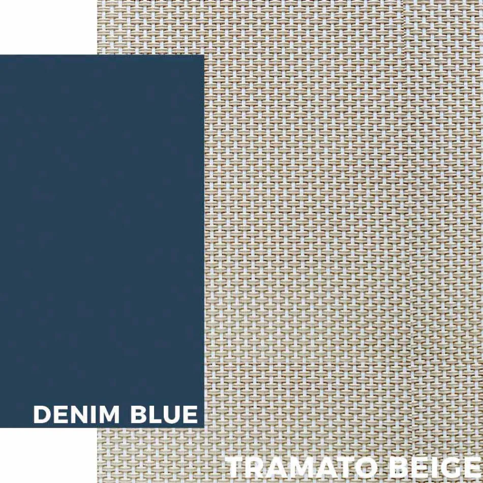 Udendørs solbad i aluminium med hjul og armlæn Moderne Design - Karmine Viadurini