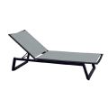 Udendørs solseng i aluminium og tekstilen med udtrækkelige hjul, 2 stk - æsel