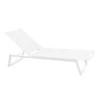 Udendørs solseng i aluminium og tekstilen med udtrækkelige hjul, 2 stk - æsel Viadurini