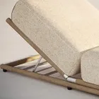 Udendørs solseng i stof og træstruktur lavet i Italien - Armelia Viadurini