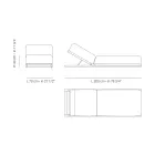 Udendørs solseng i stof og træstruktur lavet i Italien - Armelia Viadurini