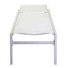 Udendørs liggestol lavet af aluminium og textilene med 2 hjul - Costume Viadurini