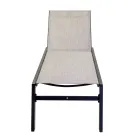 Udendørs liggestol lavet af aluminium og textilene med 2 hjul - Costume Viadurini