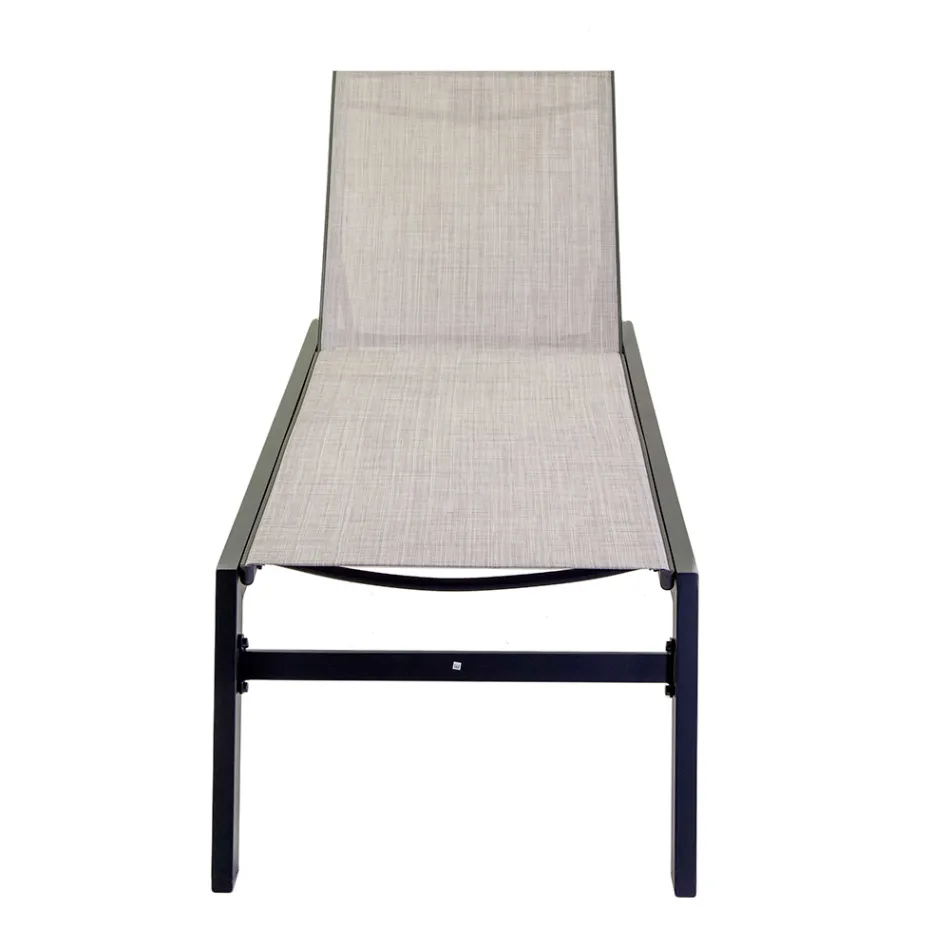 Udendørs liggestol lavet af aluminium og textilene med 2 hjul - Costume Viadurini