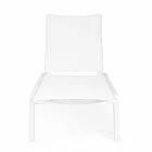 Liggende udendørs lounger med aluminium og tekstilene hjul - juvel Viadurini