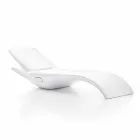 Design Chaise Longue Havestol i hvid plastik - Zoe af Mayyour Viadurini