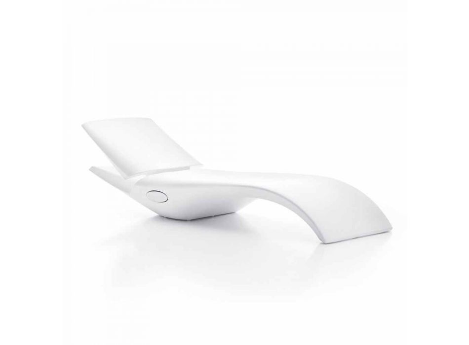Design Chaise Longue Havestol i hvid plastik - Zoe af Mayyour Viadurini