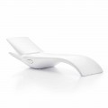 Design Chaise Longue Havestol i hvid plastik - Zoe af Mayyour