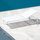 Stabelbar haveseng i stål Fremstillet i Italien 2 stykker - Arwen Viadurini