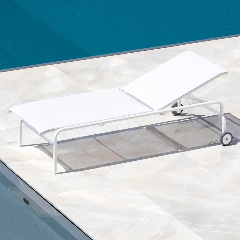 Stabelbar haveseng i stål Fremstillet i Italien 2 stykker - Arwen Viadurini