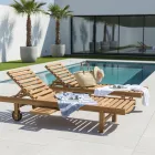 Have daybed i naturligt teaktræ - Yggdrasil Viadurini