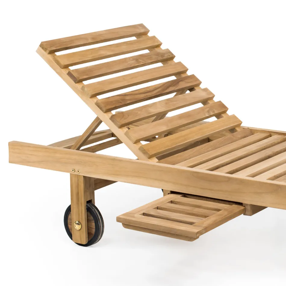 Have daybed i naturligt teaktræ - Yggdrasil Viadurini