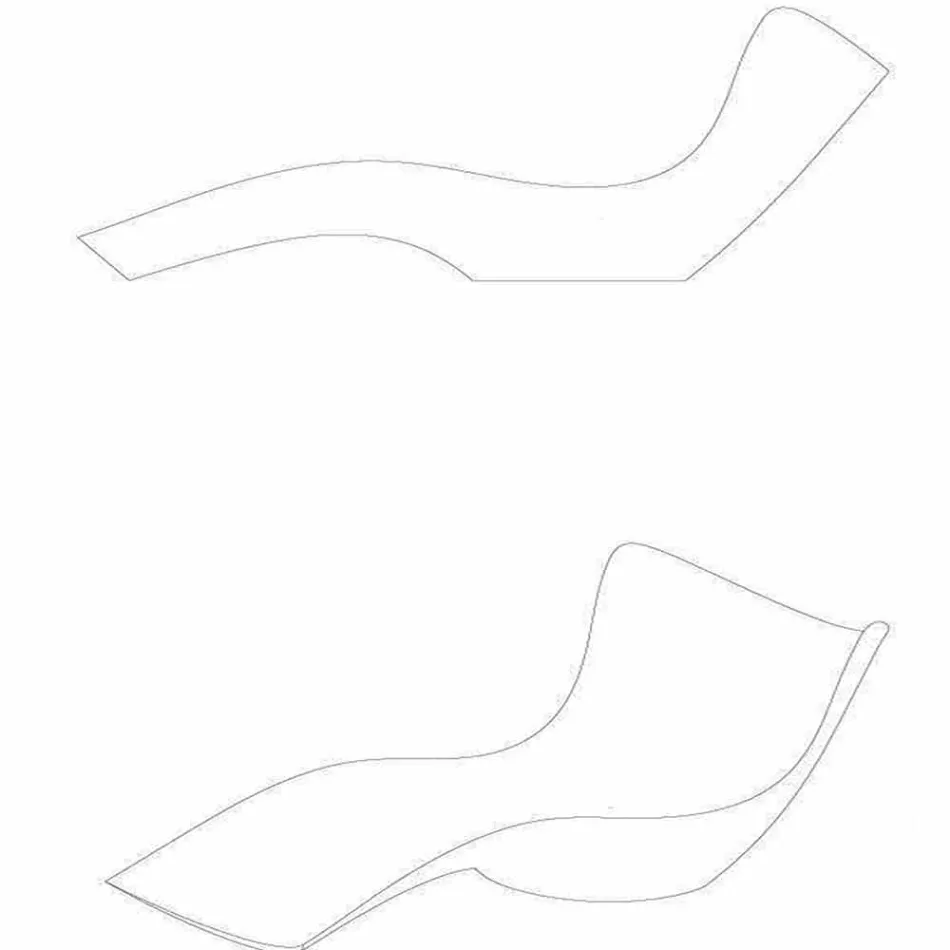 Surf ved Vondom have seng, moderne design i polyethylen Viadurini