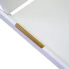 Barneseng i aluminium og textilene med indsats i polywood - Ink Viadurini